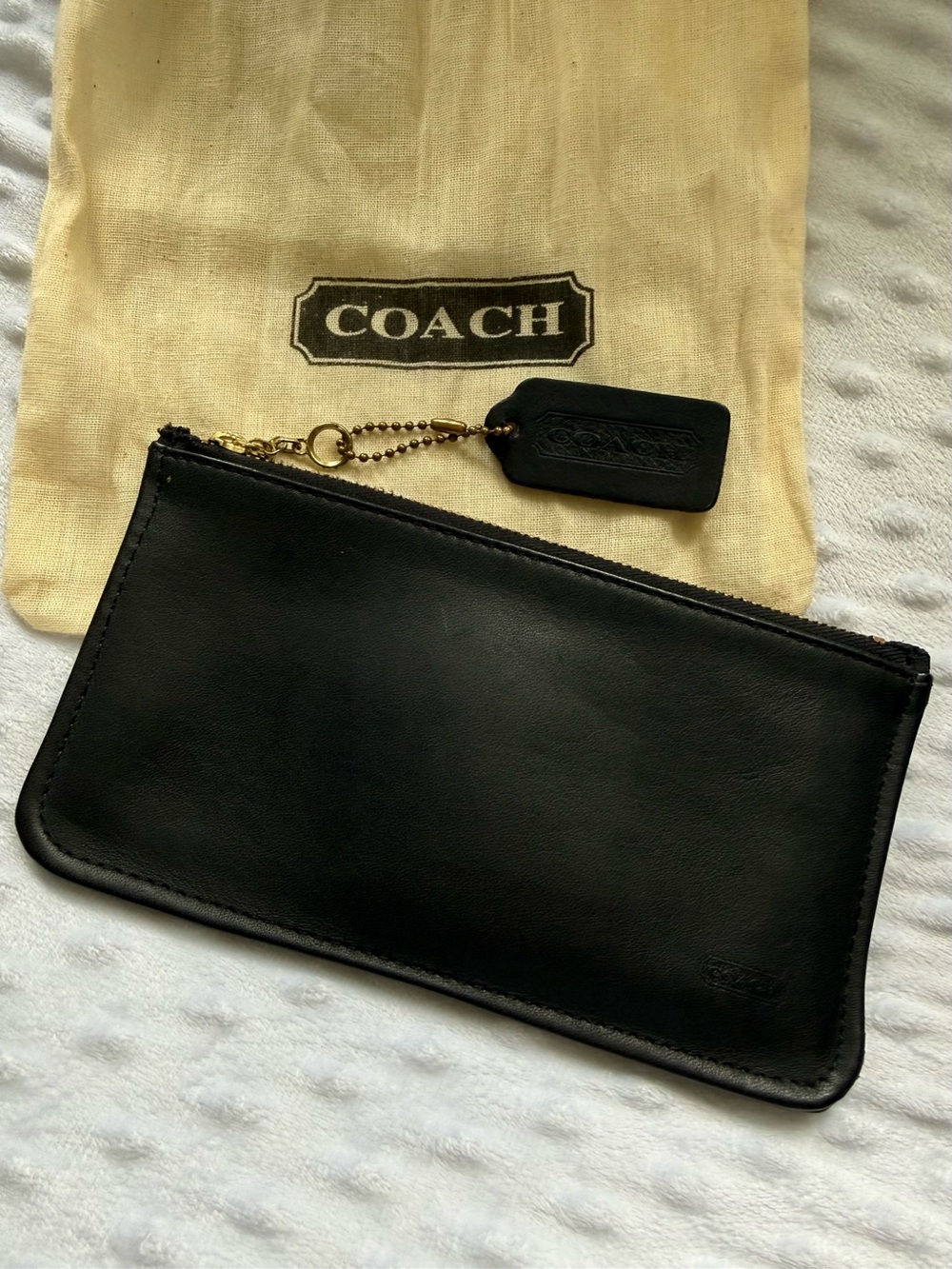 Vintage Coach Skinny Case Black EUC